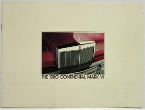 1980 Lincoln Continental Mark VI Sales Brochure