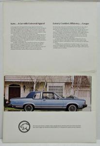 1981 Mercury Lynx and Cougar Data Sheets with Cover