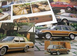 1981 Mercury Lynx and Cougar Data Sheets with Cover