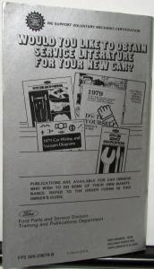 1979 Mercury Bobcat Owners Manual Original