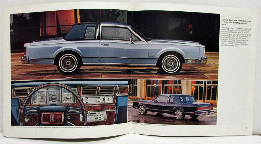 1981 Lincoln Town Car & Signature Series Brochure 