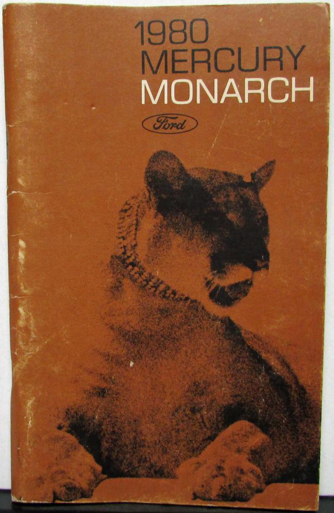 1980 Mercury Monarch Owners Manual Original