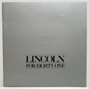 1981 Lincoln for Eighty One Sales Brochure Town Car