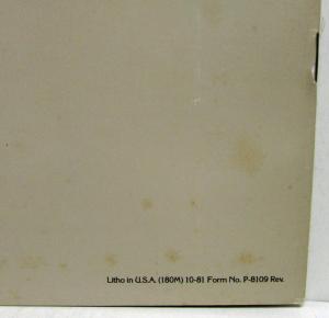 1982 Lincoln Sales Brochure Town Car Revised