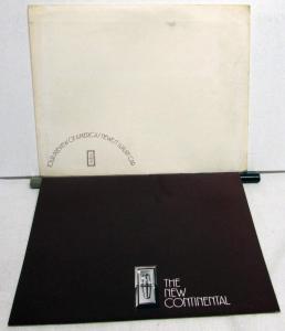 1982 Lincoln Continental Spec Sheets with Cover Folder Envelope Sales Portfolio
