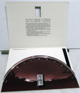 1982 Lincoln Continental Spec Sheets with Cover Folder Envelope Sales Portfolio