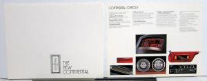 1982 Lincoln Continental Spec Sheets with Cover Folder Envelope Sales Portfolio