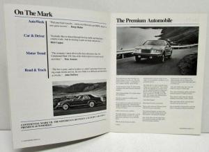 1984 Lincoln Continental Mark VII Sales Brochure for Sales Personnel
