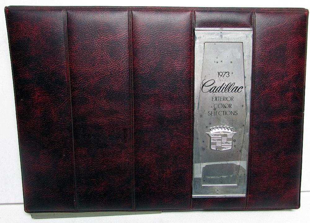 1973 Cadillac Dealer Album Exterior Color Selections Paint Convertible Vinyl Top