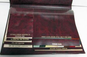 1973 Cadillac Dealer Album Exterior Color Selections Paint Convertible Vinyl Top