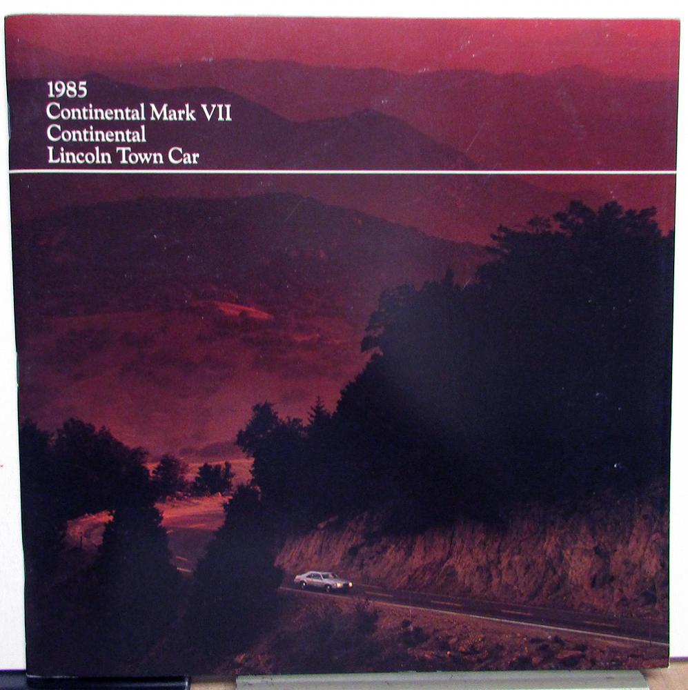 1985 Lincoln Town Car Continental & Mark VII Sales Brochure