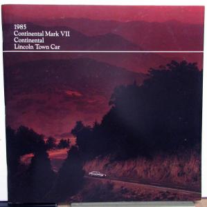 1985 Lincoln Town Car Continental & Mark VII Sales Brochure