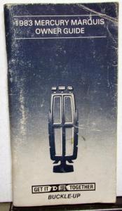 1983 Mercury Marquis Owners Manual Original