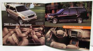 2001 Lincoln Sales Brochure LS Continental Town Car Navigator Canadian