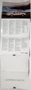 1984 Lincoln Continental Mark VII Sales Folder