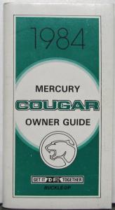 1984 Mercury Cougar Owners Manual & Extras Original