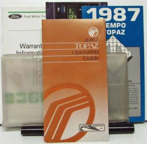 1987 Mercury Topaz Owners Manual and Extra Materials Original