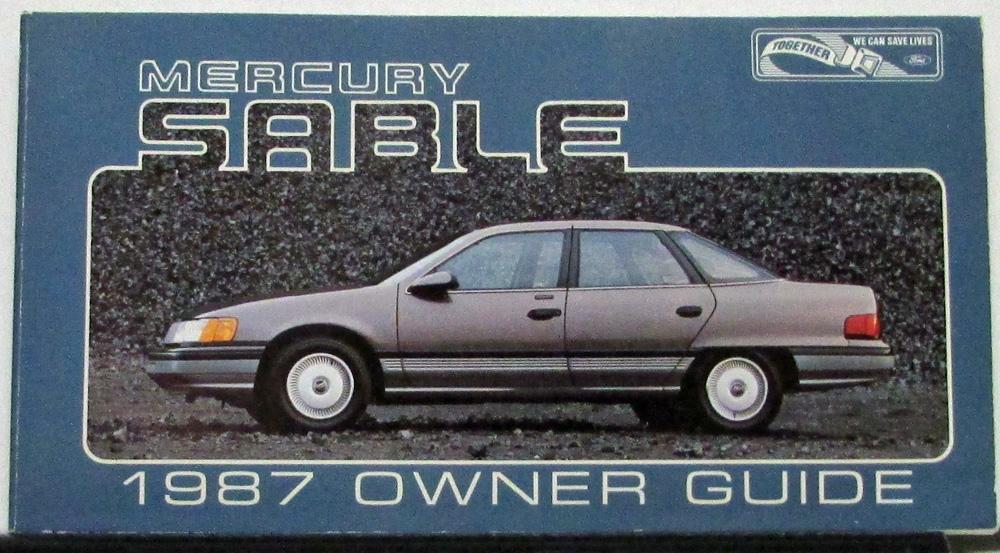 1987 Mercury Sable Owners Manual With Extra Materials Original