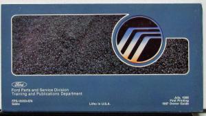 1987 Mercury Sable Owners Manual With Extra Materials Original