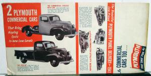 1941 Plymouth Panel Delivery Utility Sedan Pickup Sales Brochure Mailer