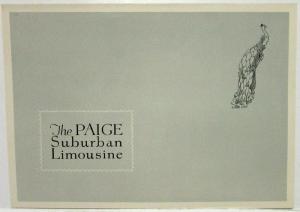 1923 1924 Paige 6 70 Suburban Limousine Sales Folder Original