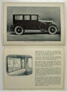 1923 1924 Paige 6 70 Suburban Limousine Sales Folder Original