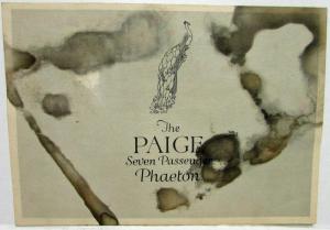 1924 1925 Paige 6 70 Sedan Phaeton Sales Folder & Portfolio Original