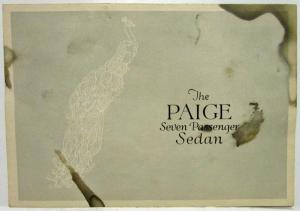 1924 1925 Paige 6 70 Sedan Phaeton Sales Folder & Portfolio Original