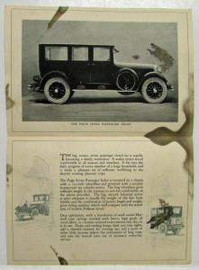 1924 1925 Paige 6 70 Sedan Phaeton Sales Folder & Portfolio Original