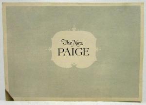 1924 1925 Paige 6 70 Sedan Phaeton Sales Folder & Portfolio Original