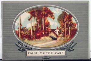 1925 Paige Deluxe Sedan Four Door Brougham Phaeton 6 Cly Sales Brochure Original