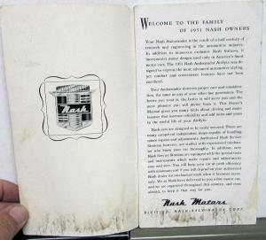 1951 Nash Ambassador Owners Manual Care & Operation Original Rare