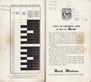 1953 Nash Statesman Owners Manual Care & Operation Original Rare