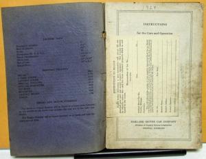 1924 Oakland Owners Manual Model 6-54 Care & Operation Original Rare