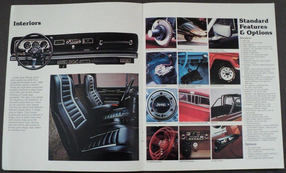 1981 Jeep Pickup CJ Cherokee Wagoneer Honcho Townside Laredo Sales Brochure