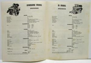 1962 1963 Panther 2.6 Standard & M Models Specification Folder Sales Brochure
