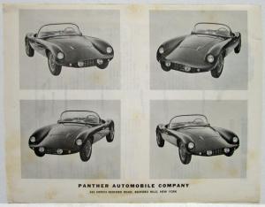 1962 1963 Panther 2.6 Standard & M Models Specification Folder Sales Brochure