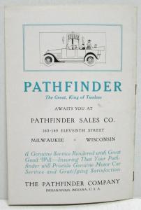 1912 thru 1917 Pathfinder Sales Co Genuine Service Brochure Original