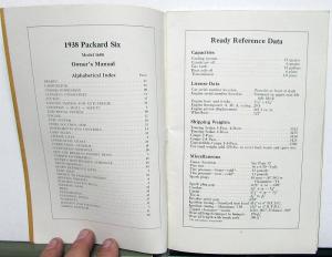 1938 Packard Six Owners Manual Care & Operation Original Maintenance