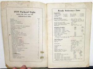 1939 Packard Eight Owners Manual Care & Operation Original Maintenance