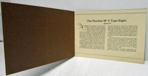 1926 Peerless 90 Degree V Type Eight Model 69 Sales Brochure Original