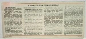 1926 Peerless Equipoised Eight Sedan Model 69 Sales Folder Brochure Original