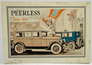 1927 Peerless Model Six 80 Sedan Specifications Sales Brochure Original