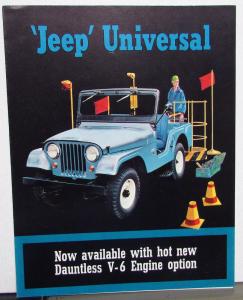 1965 Jeep Universal Dauntless V-6  & Hurricane Engine Option Sales Brochure Orig