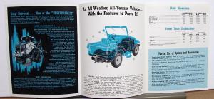 1965 Jeep Universal Dauntless V-6  & Hurricane Engine Option Sales Brochure Orig