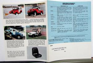 1965 Jeep Universal Dauntless V-6  & Hurricane Engine Option Sales Brochure Orig