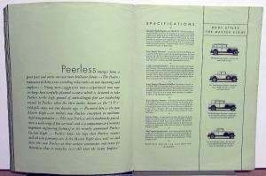 1930 Peerless Master Eight Sales Brochure Sedan Cabriolet Coupe Brougham Orig