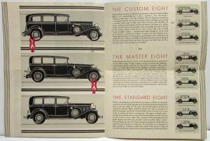 1931 Peerless Eight Custom Master Standard Specifications Sales Folder Original