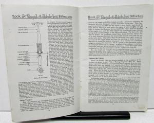 1917-18 Regal 432 Model J Owners Manual Care and Operation