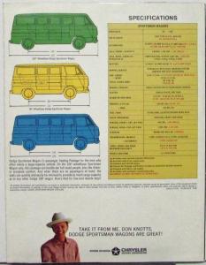 1970 Dodge Sportsman Wagons Sales Folder Original